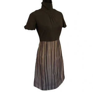 SPORTMAX by Max Mara Black Turtle Neck Dress